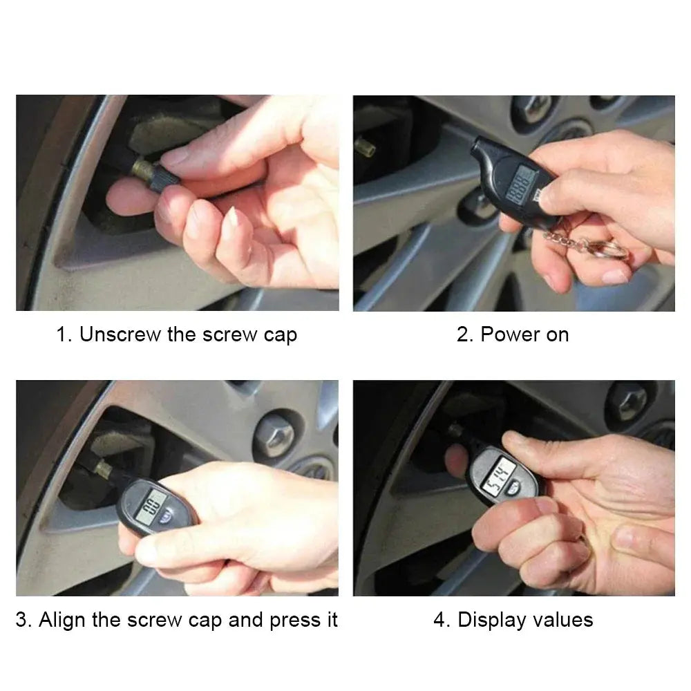 Digital Tyre Gauge LCD Display AJAM