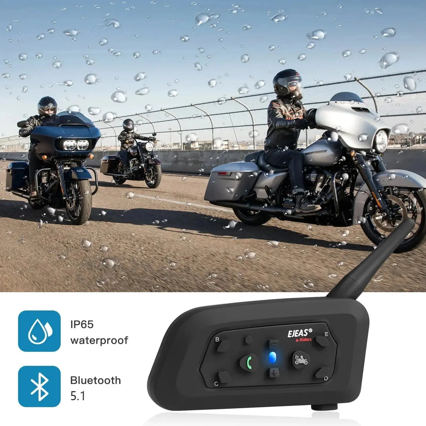 Multi Riders Waterproof Intercom AJAM