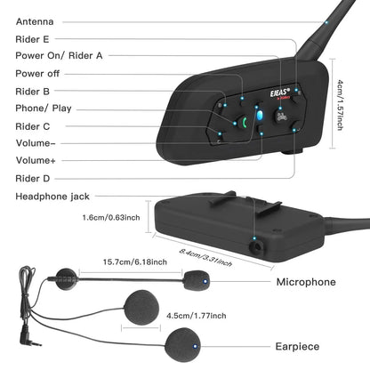 Multi Riders Waterproof Intercom AJAM